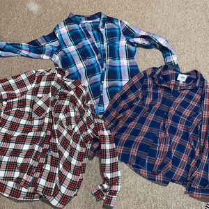 3 Plaid shirts